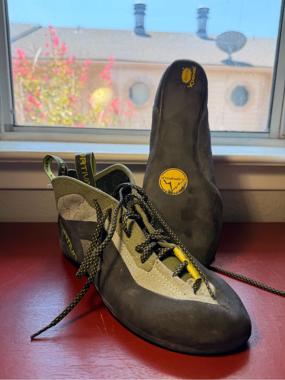 La Sportiva Men's Climbing Shoes in Olive Green and Black